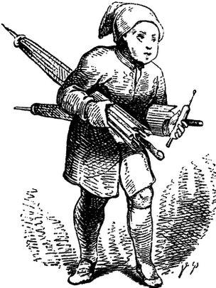 Illustration of The Sandman by Vilhelm Pedersen for the fairytale "Ole Lukoje" by HC. Andersen