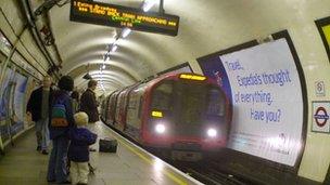 London Underground station platform