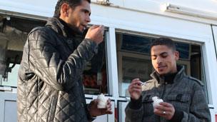 Ice creams eaters in Tripoli