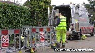 Work is carried out by Southern Gas Networks