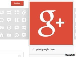Screengrab of Google Plus social network