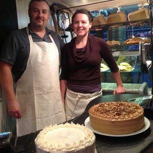 Bakery shop owners Laurence Thorne and Lucy Hornse