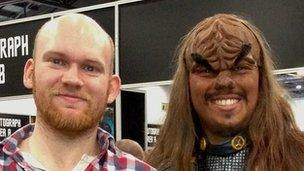 Andy Shuttleworth with a Klingon