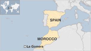 Map showing La Gomera