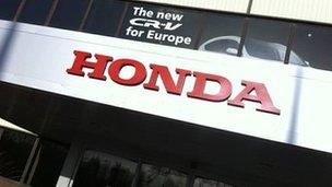 Entrance to Honda car plant in Swindon