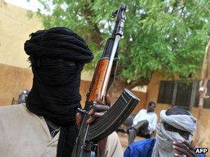 Movement for Oneness and Jihad in West Africa (MUJAO) fighters in Mali (16 July 2012)