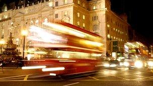 Night buses in London