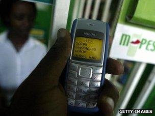M-PESA on a mobile