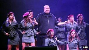 Kim Dotcom at his launch party for Mega