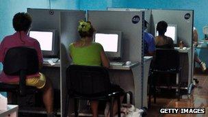 Cuban internet users