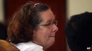 Lindsay Sandiford in court in Denpasar, Bali, on 7 January