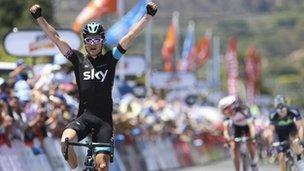 Geraint Thomas wins stage two at Tour Down Under