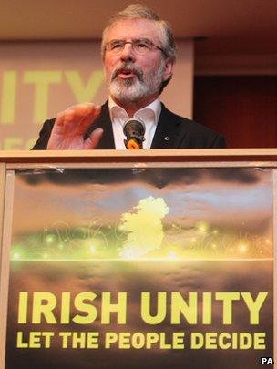 Sinn Fein leader Gerry Adams