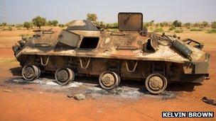 Burned out tank