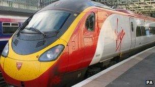 A Virgin train