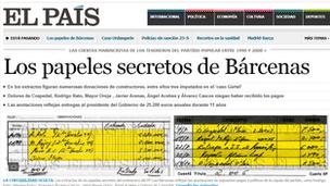 A screenshot of the El Pais online edition, 31 January