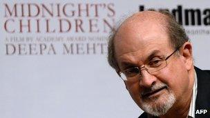 Sir Salman Rushdie at a function to promote Midnight's Children in Mumbai on 29 January 2013