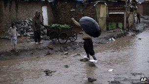 Heavy rain fall in Islamabad slum - 5 February