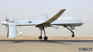 US drone operating in Iraq (file)