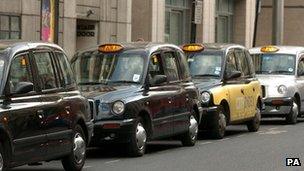 Taxis at Victoria Station