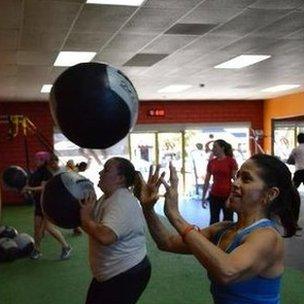 A fitness class at Results Fitness