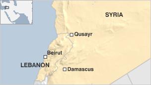 Map of Syria and Lebanon