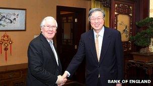 Governor Zhou Xiaochuan and Governor Mervyn King