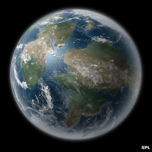 Artist impression of ancient Earth