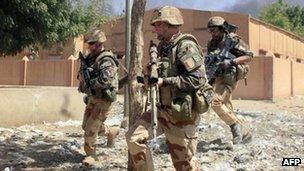 French troops fight in Mali. Photo: February 2013