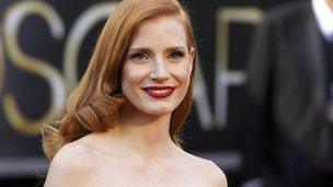 Jessica Chastain - best actress nominee for her role in Zero Dark Thirty