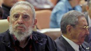 Fidel Castro and Raul Castro at the opening session of the Cuban National Assembly. Photo: 24 February 2013