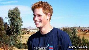 Prince Harry in Lesotho in 2008