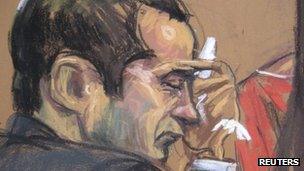 Court sketch of Gilberto Valle in New York, 25 February 2013