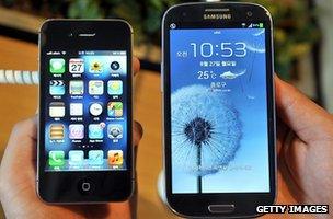 iPhone and Galaxy S3