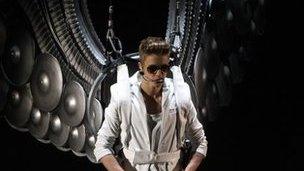 Justin Bieber performs at The O2 in London