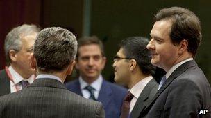 George Osborne meets other European finance ministers