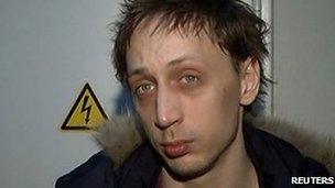 Pavel Dmitrichenko, after his arrest and alleged confession for the acid attack on Bolshoi artistic director Sergei Filin