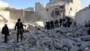 Syrian rebels in city of Aleppo