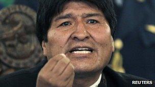 Bolivian president, Evo Morales