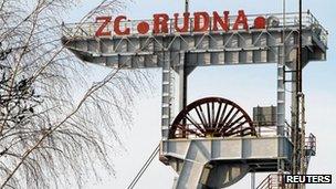 Archive photo of the Rudna copper mine in Poland, 2010