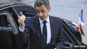 File photo of Nicolas Sarkozy (26 October 2011)