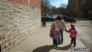 School children in Chicago (21 March)