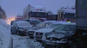 Pile-up on A1 (ORF TV)