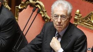 Mario Monti, Italy's caretaker PM (27 Mar 2013)