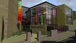 An architect's impression of Brecon library