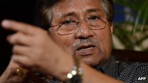 Pervez Musharraf in Karachi (31 March 2013)