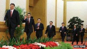 China's new leaders in Beijing