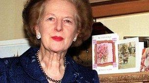Baroness Thatcher in 2000