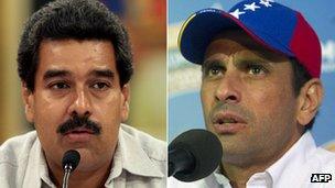 Nicolas Maduro and Henrique Capriles