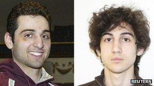 Tamerlan Tsarnaev (L), 26, and his brother Dzhokhar Tsarnaev, 19